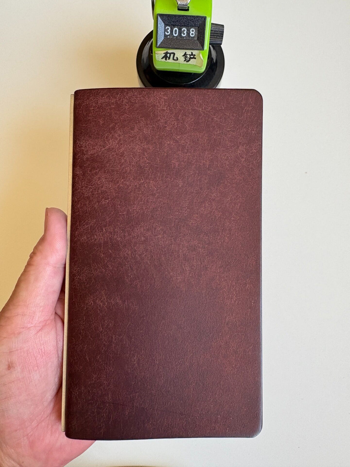 A6slim Leather Binder with Six-Ring Mechanism