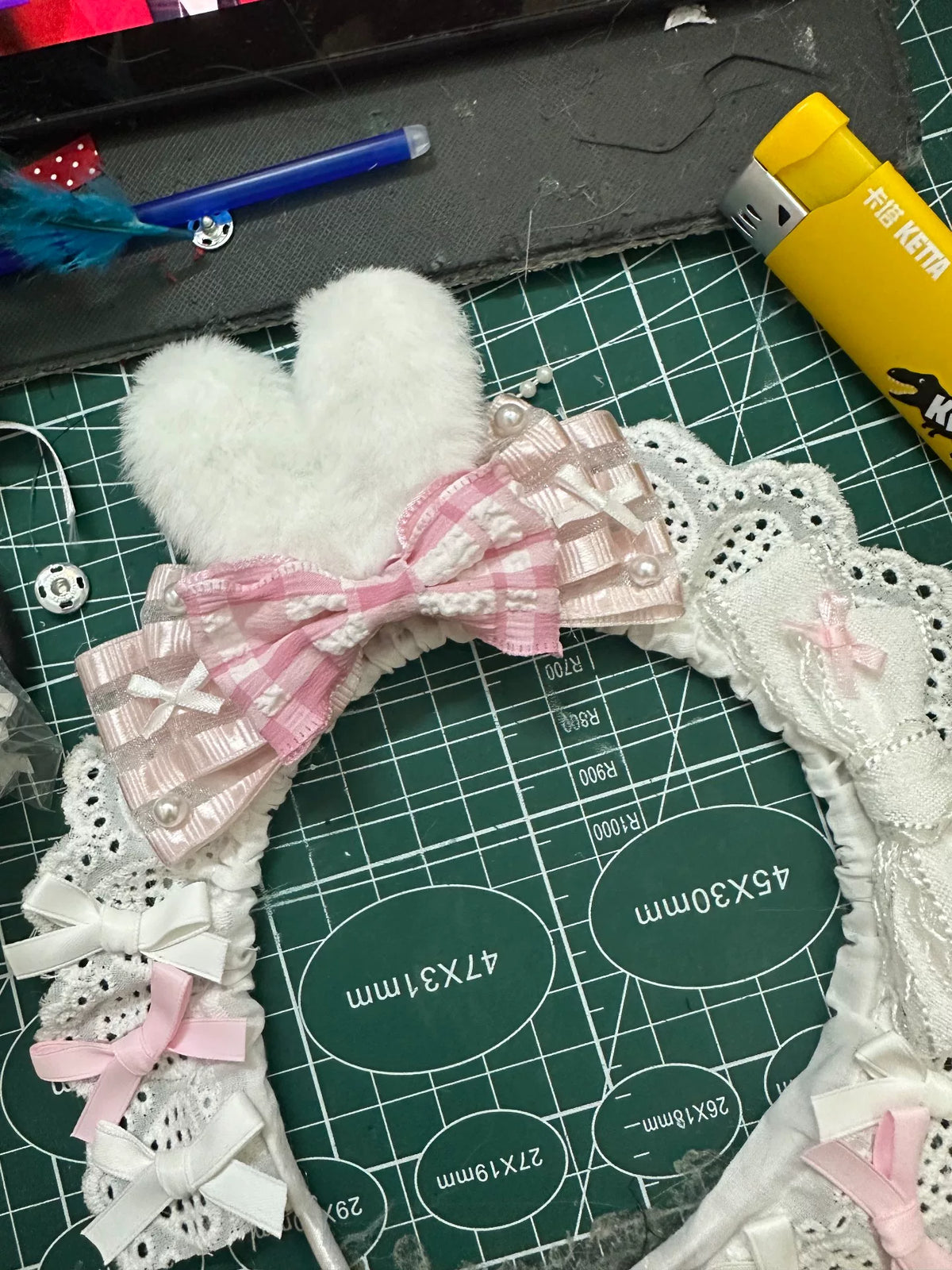 Black Plastic Bunny Decorative Headband