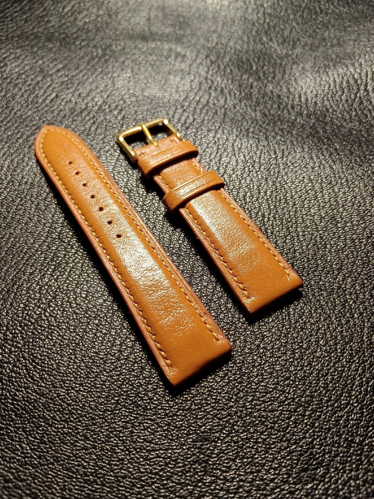 Swift Leather Watch Strap Yellow Brown