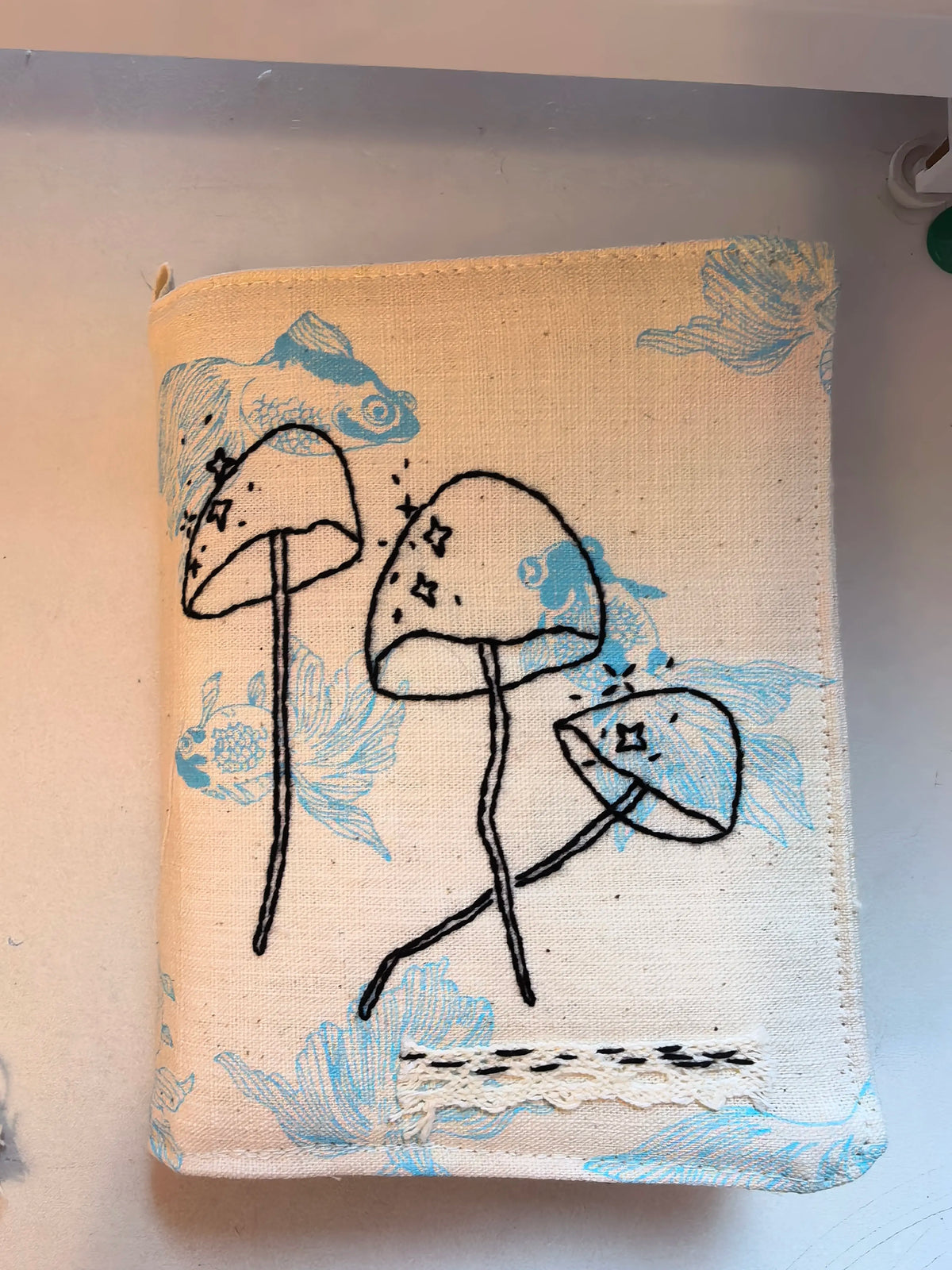A6-Notizbuchhülle aus Grobgewebestoff