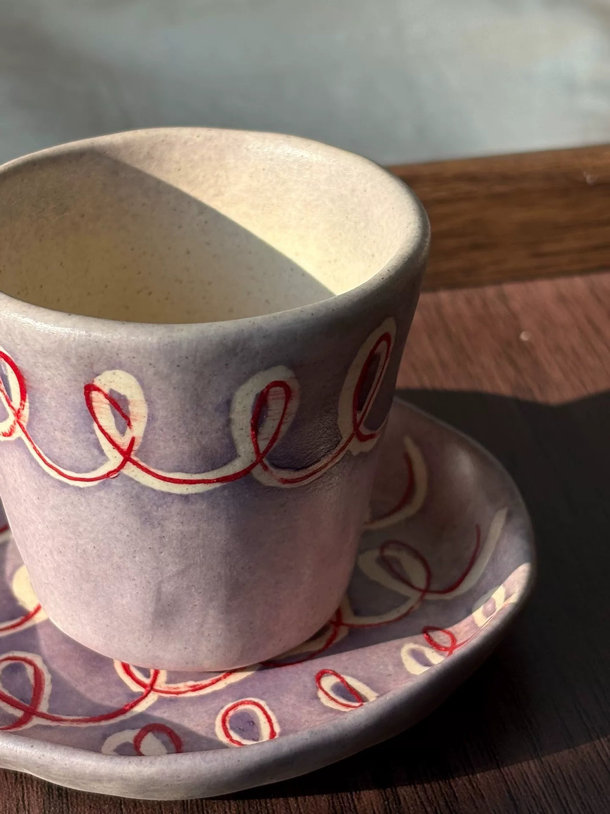 Ensemble tasse et soucoupe en céramique artisanale 75 ml