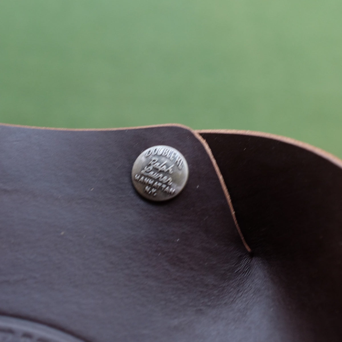 Horween CXL Leather Tray with Brass Snap Buttons