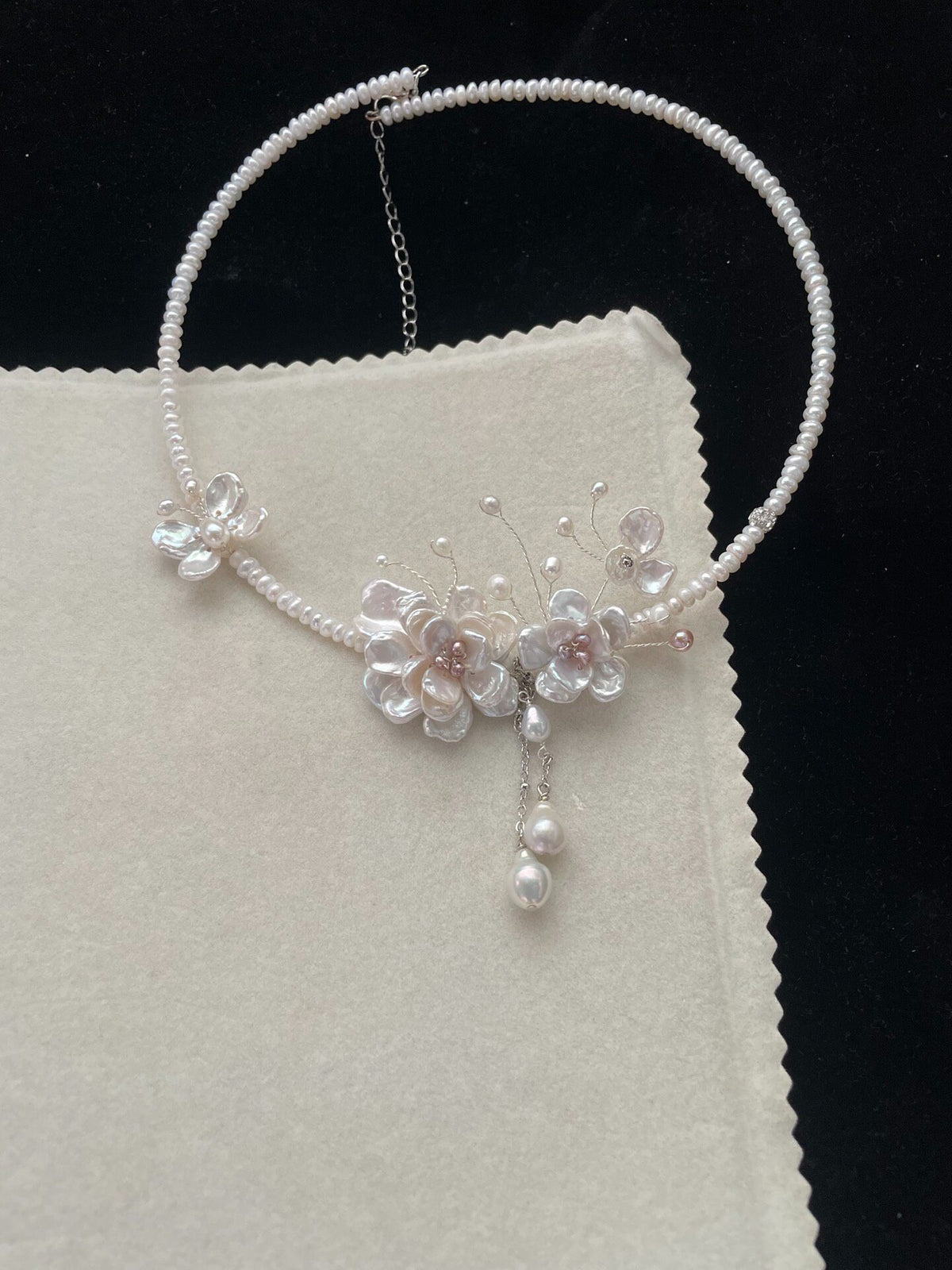 Freshwater Pearl Floral Choker
