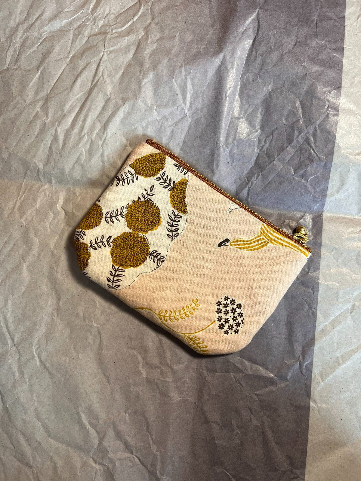 Circus Night Cotton Linen Zipper Pouch