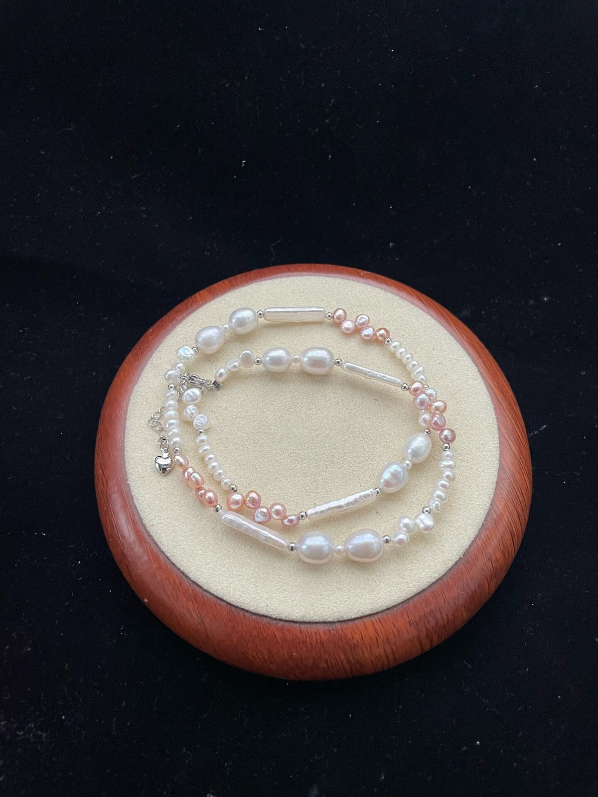Natural Pearl Silver Bar Necklace
