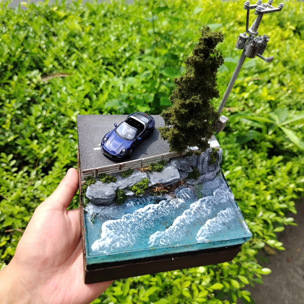 Dioramabas med kustväg i skala 1:64