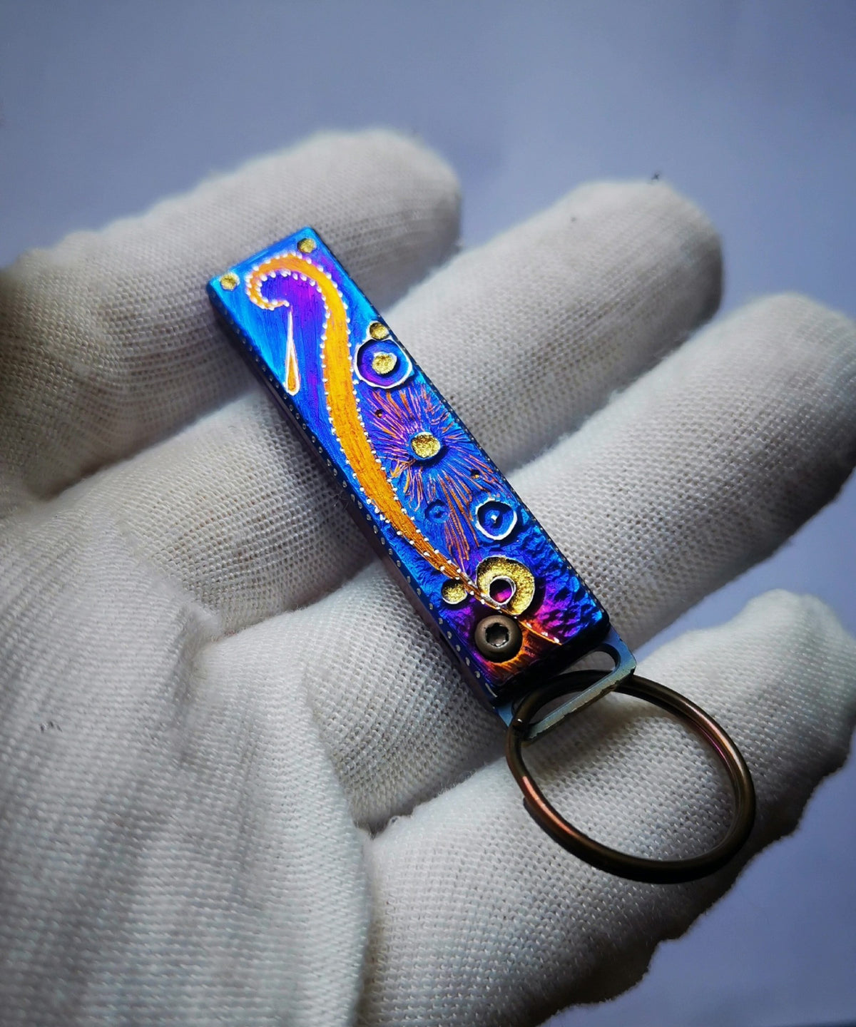 Mini Titanium Folding Knife D2 Steel
