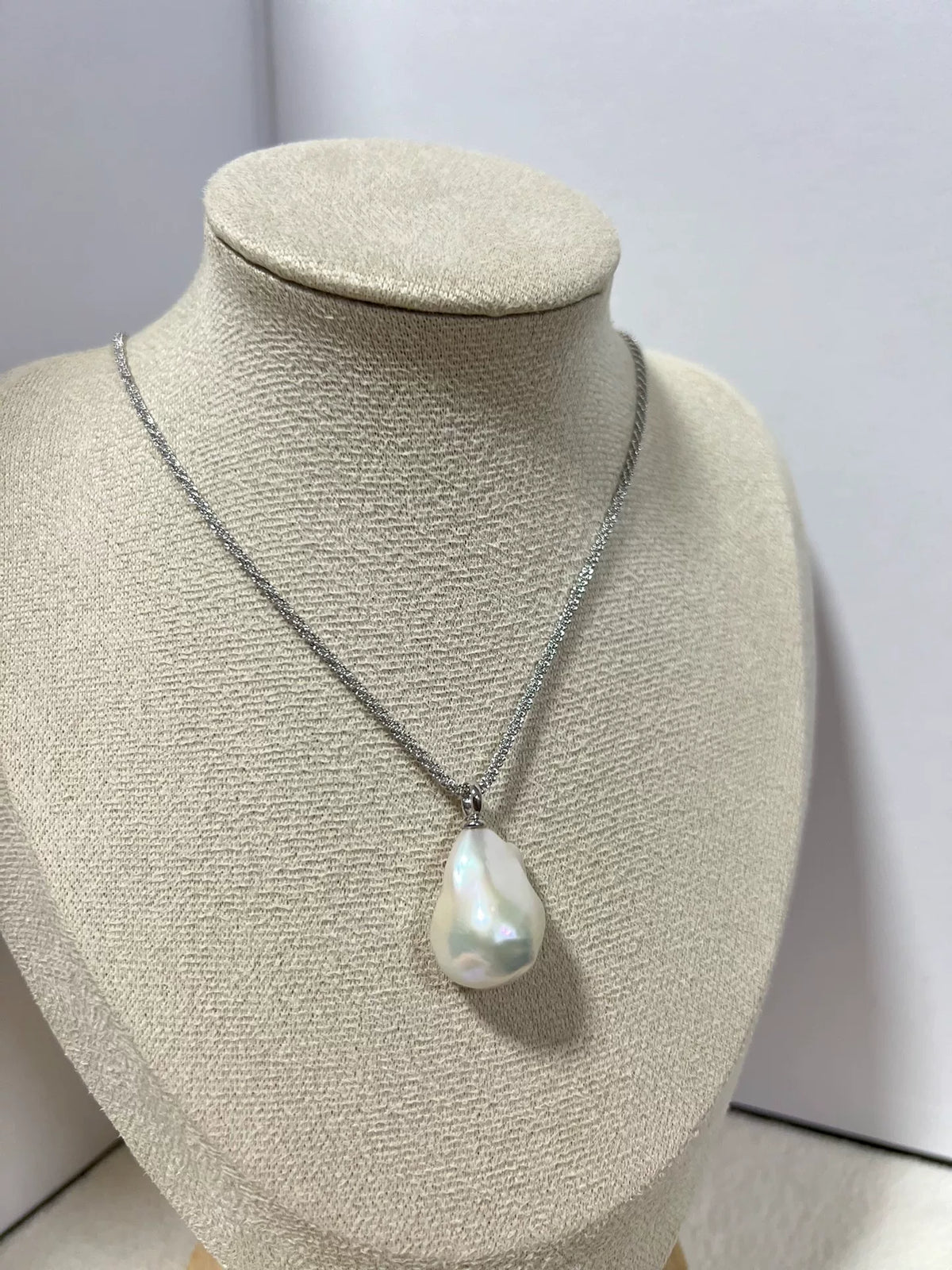 Conjunto de collar de perlas barrocas 4-5mm agua dulce