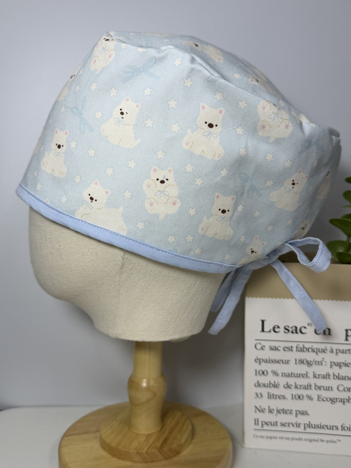 Cotton Surgical Cap with Star Dog Print