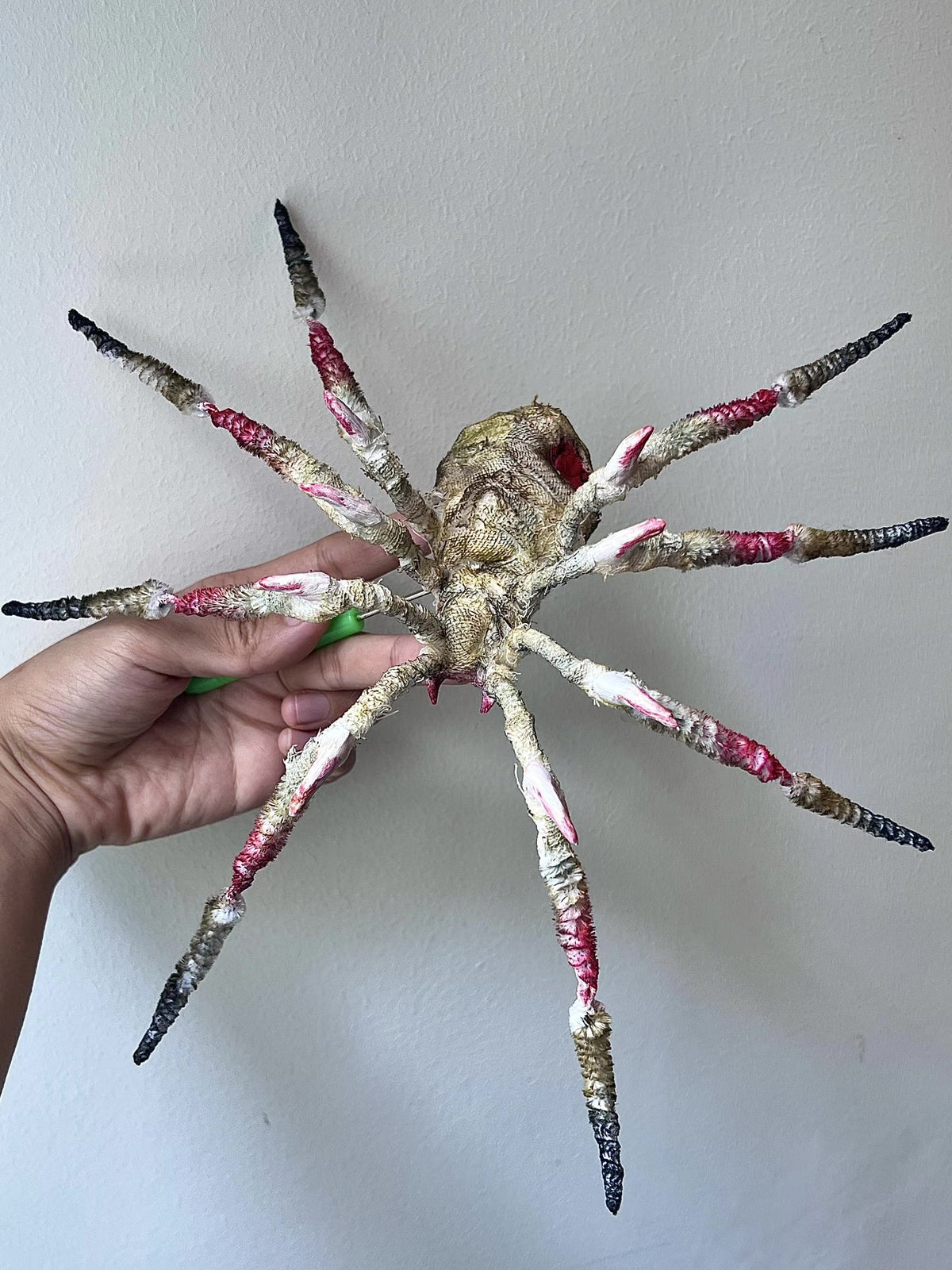 Handcrafted Chenille Stem Spider Dark Fantasy Prop