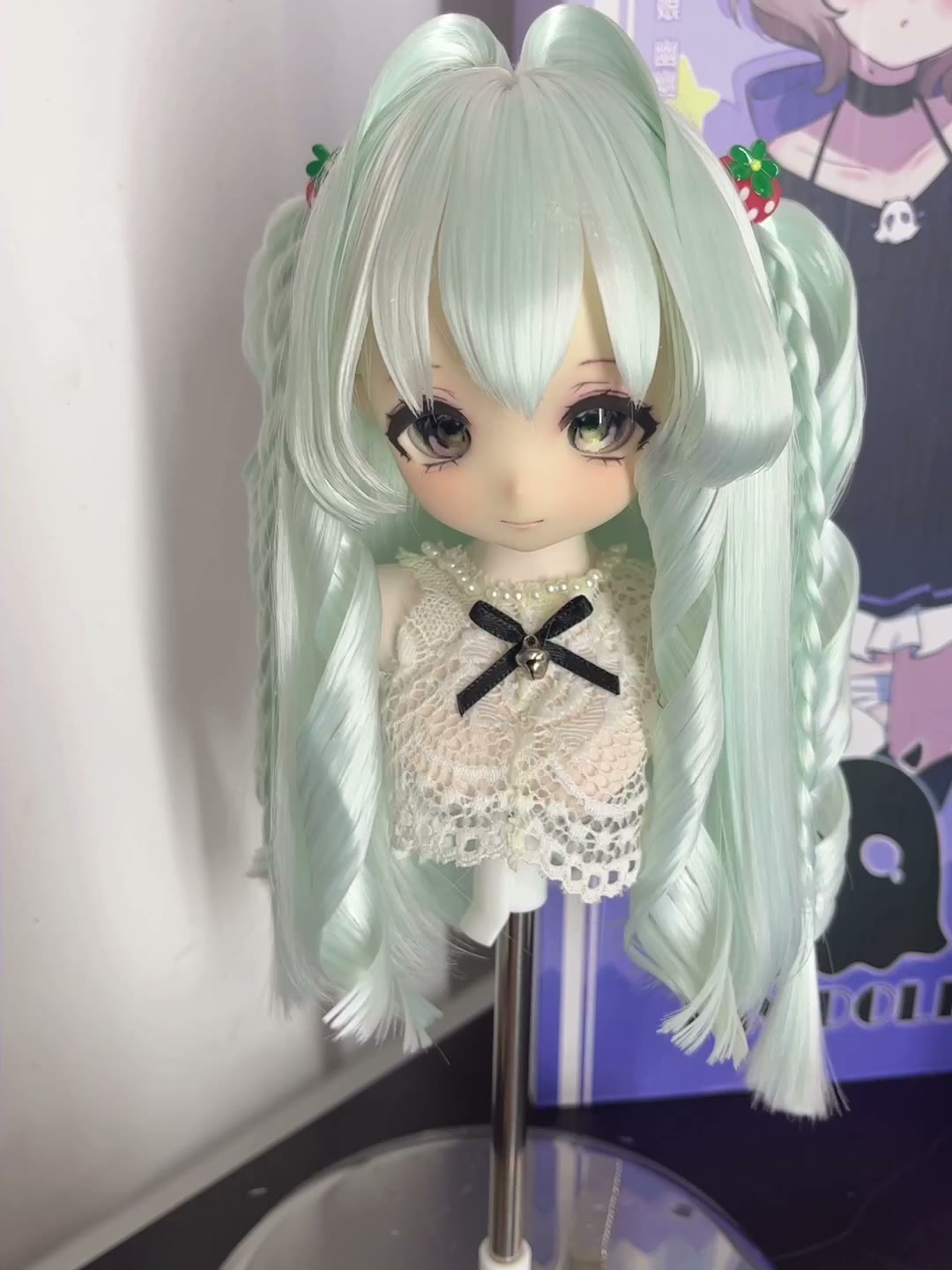 Mint Green Twin Tail Doll Wig
