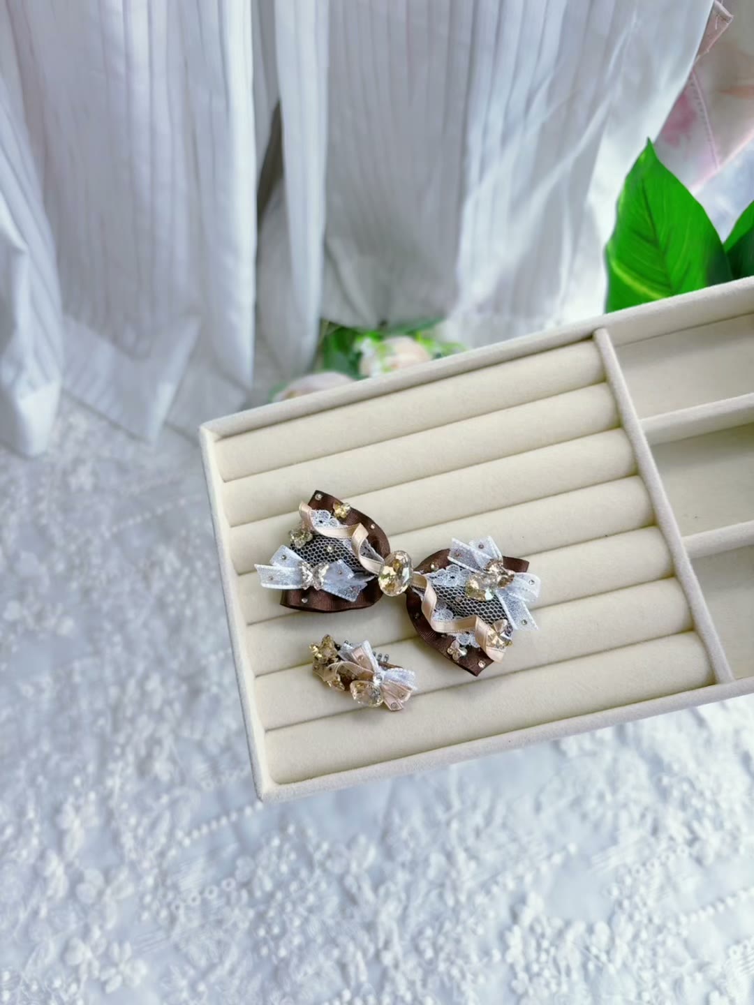 Conjunto de pinzas para mascotas Maillard Bridal hecho a mano