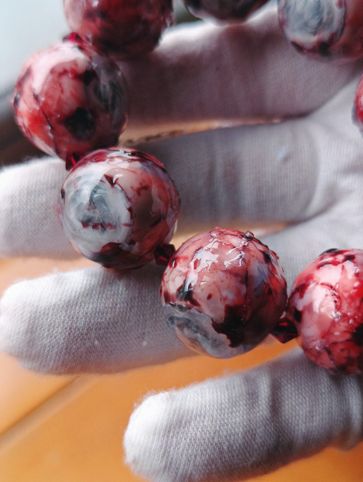 Cthulhu Zombie Eye Resin Beaded Bracelet