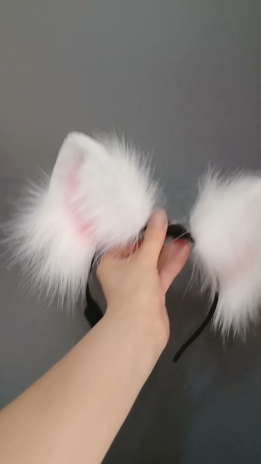 Oreilles d'animaux pour cosplay en fausse fourrure faites main
