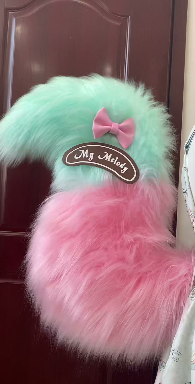 My Melody Cosplay Tail Pink Green Gradient