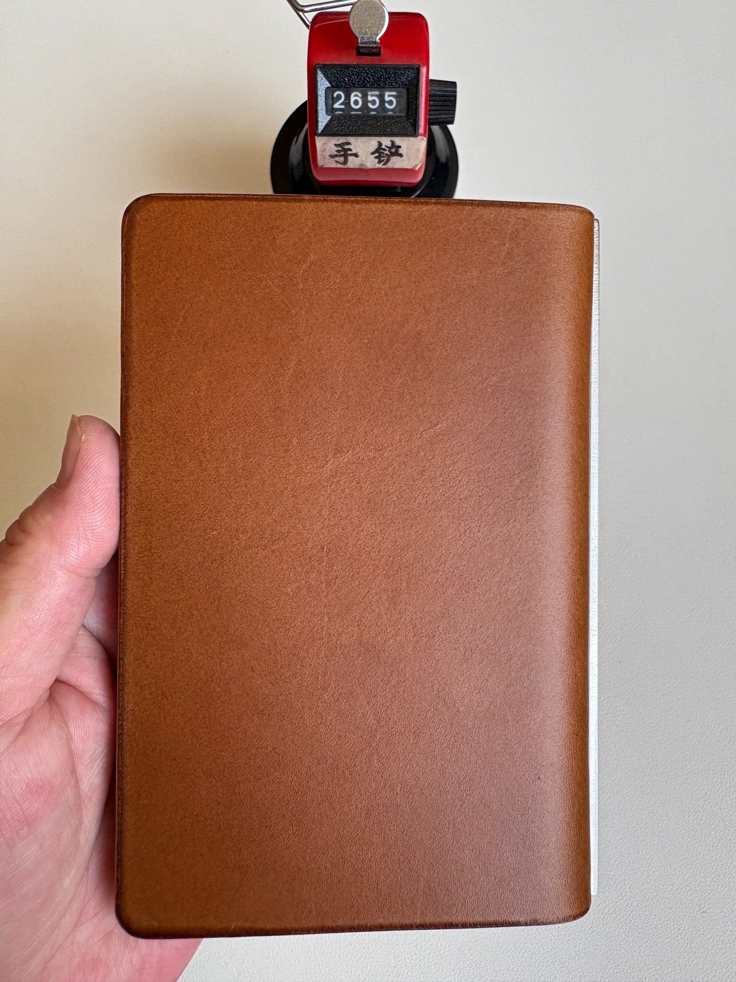 A7 Buttero Leather Ring-Bound Notebook Cover with Steel Back Plate