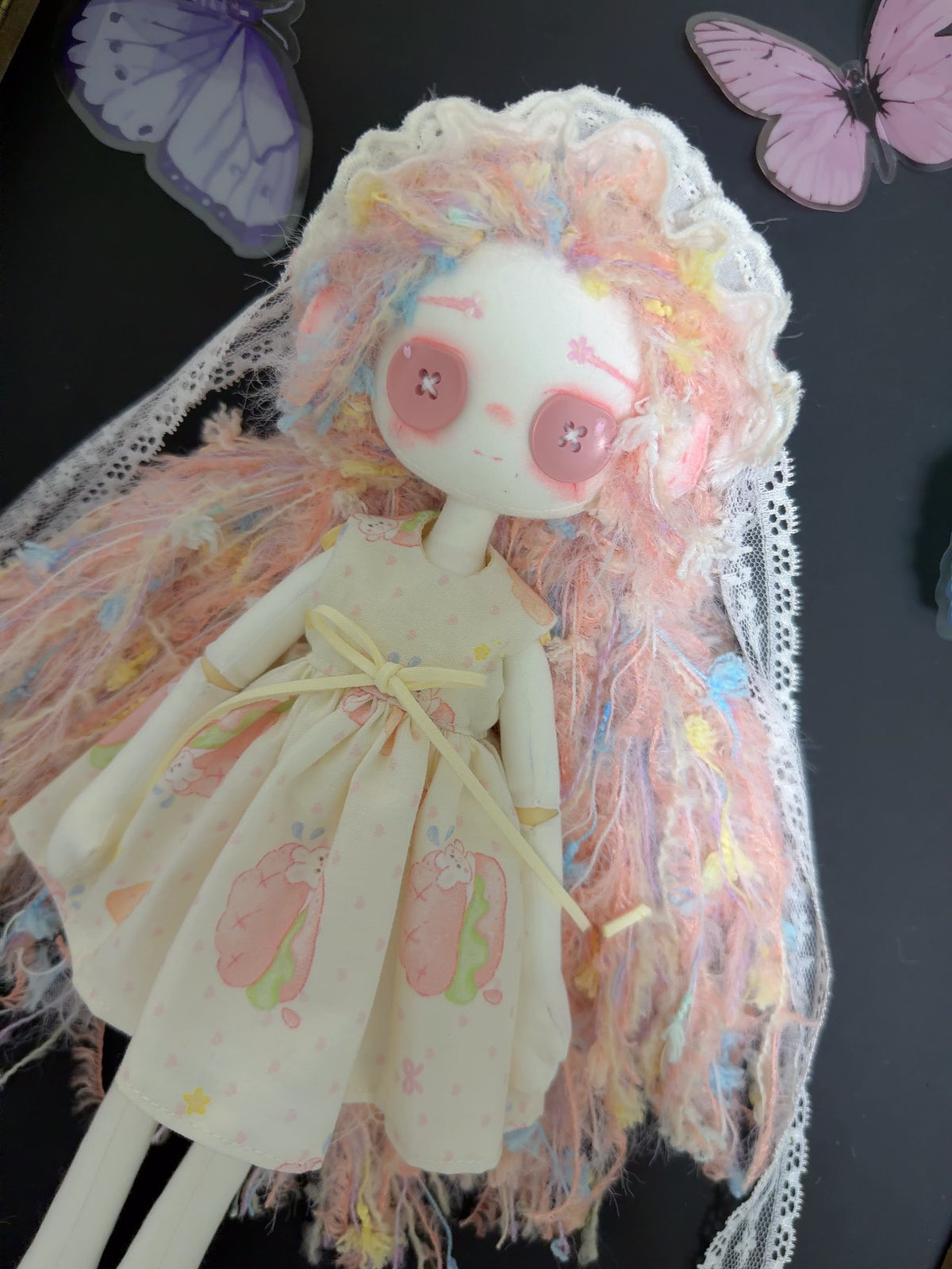 ハンドメイド布製アートドール 30cm