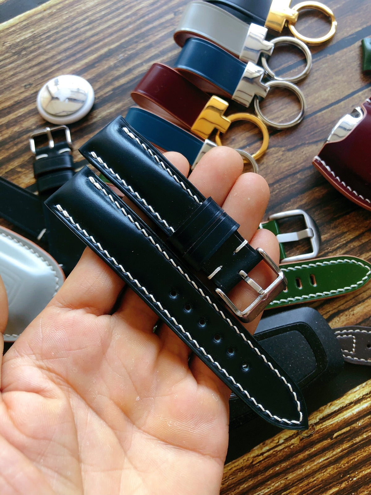 Navy Shell Cordovan Watch Strap