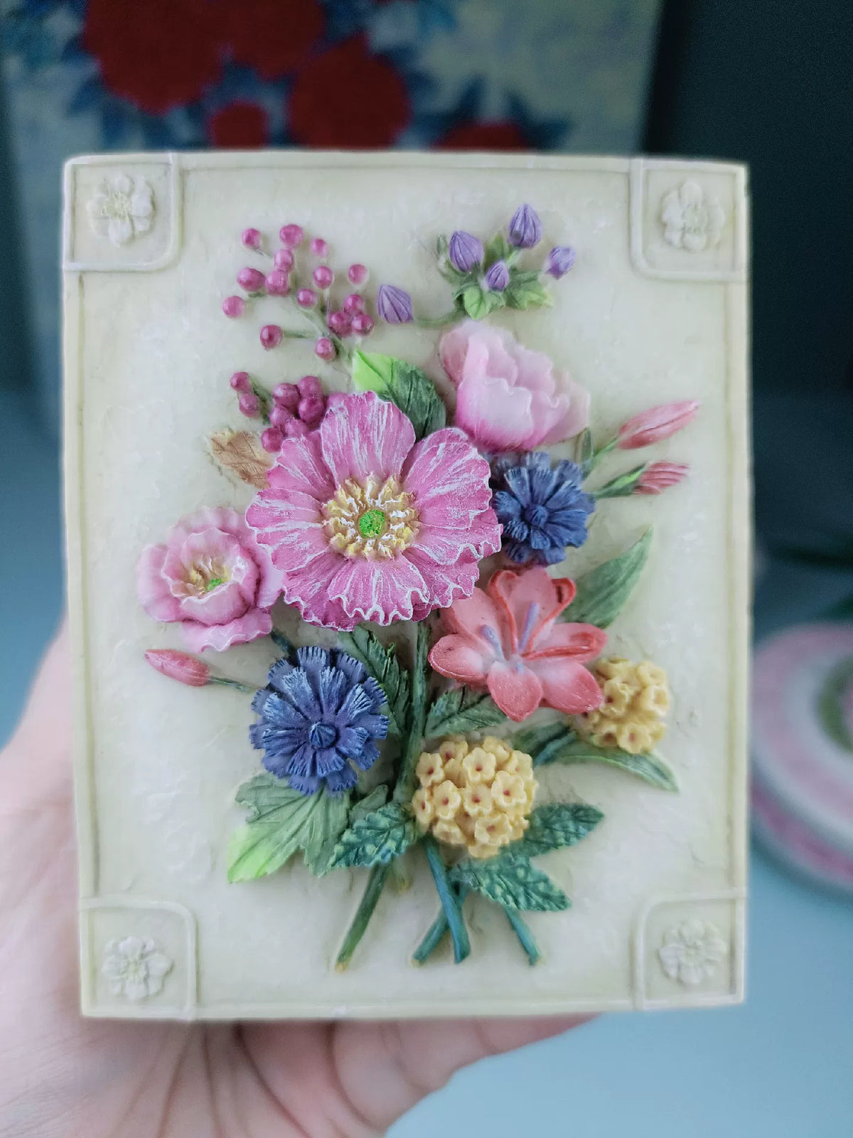 Siliconen Bloemen Dekselvorm 7.5 bij 9.5 cm