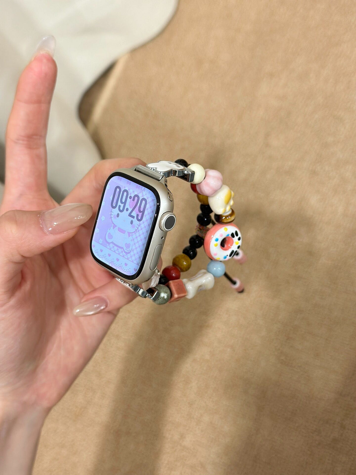 Handmade Beaded Ceramic Apple Watch Band