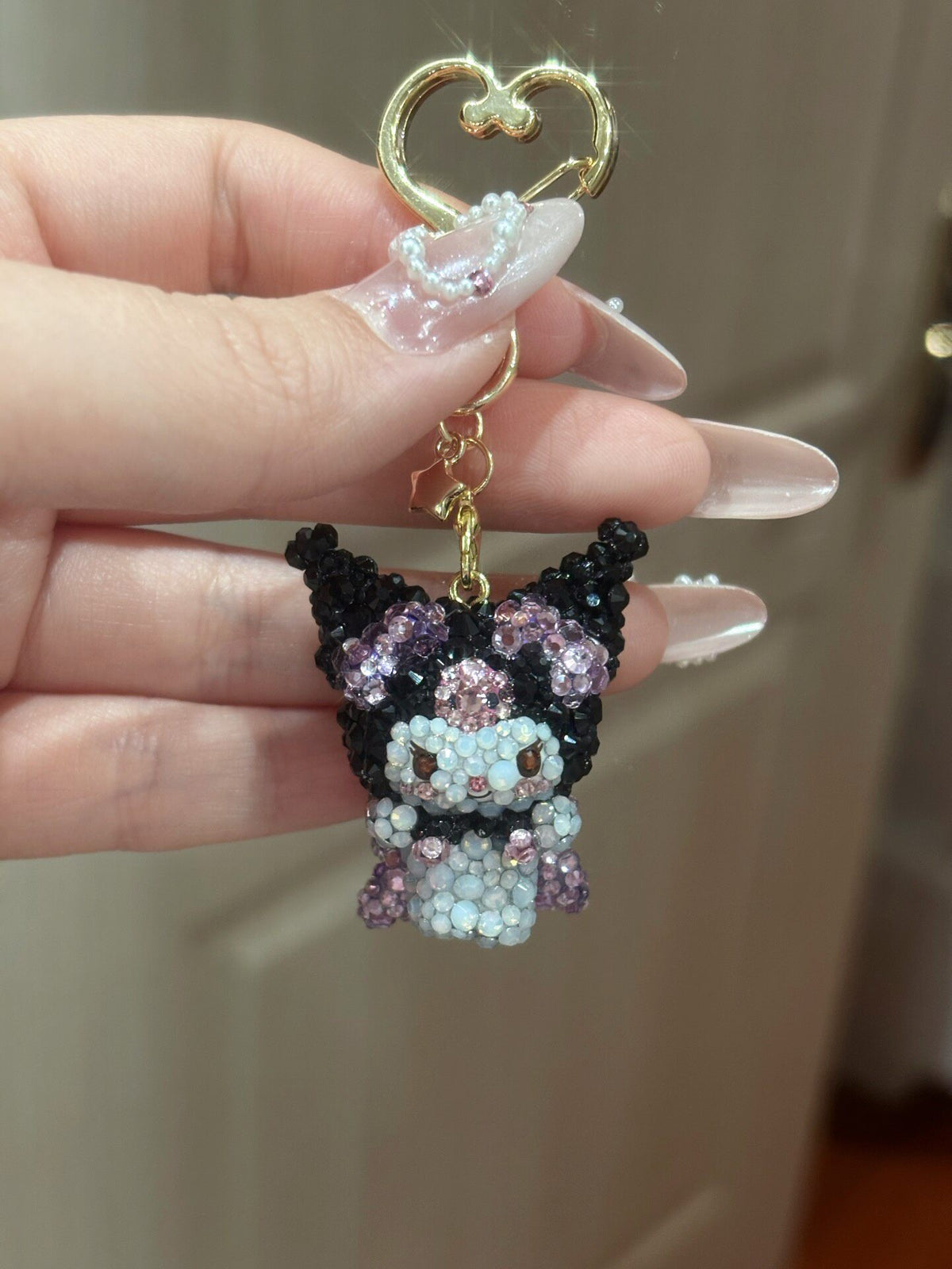 Beaded Character Keychain Charm