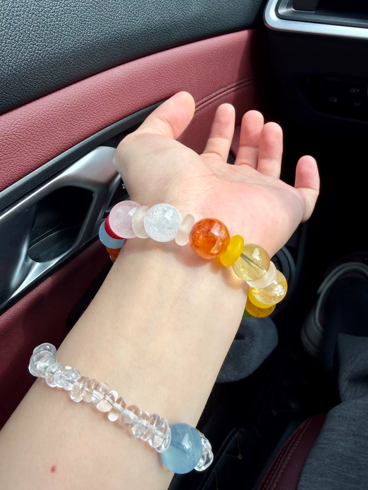 Bracelet en Cristal Multi-Pierres Arc-en-Ciel