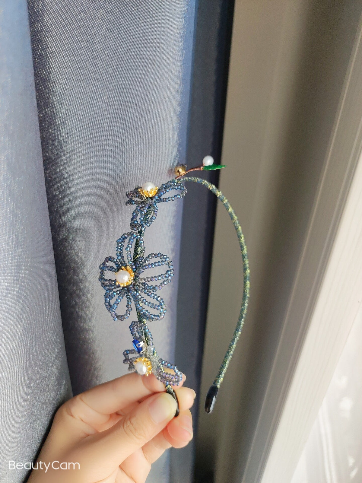 Crystal Beaded Floral Headband