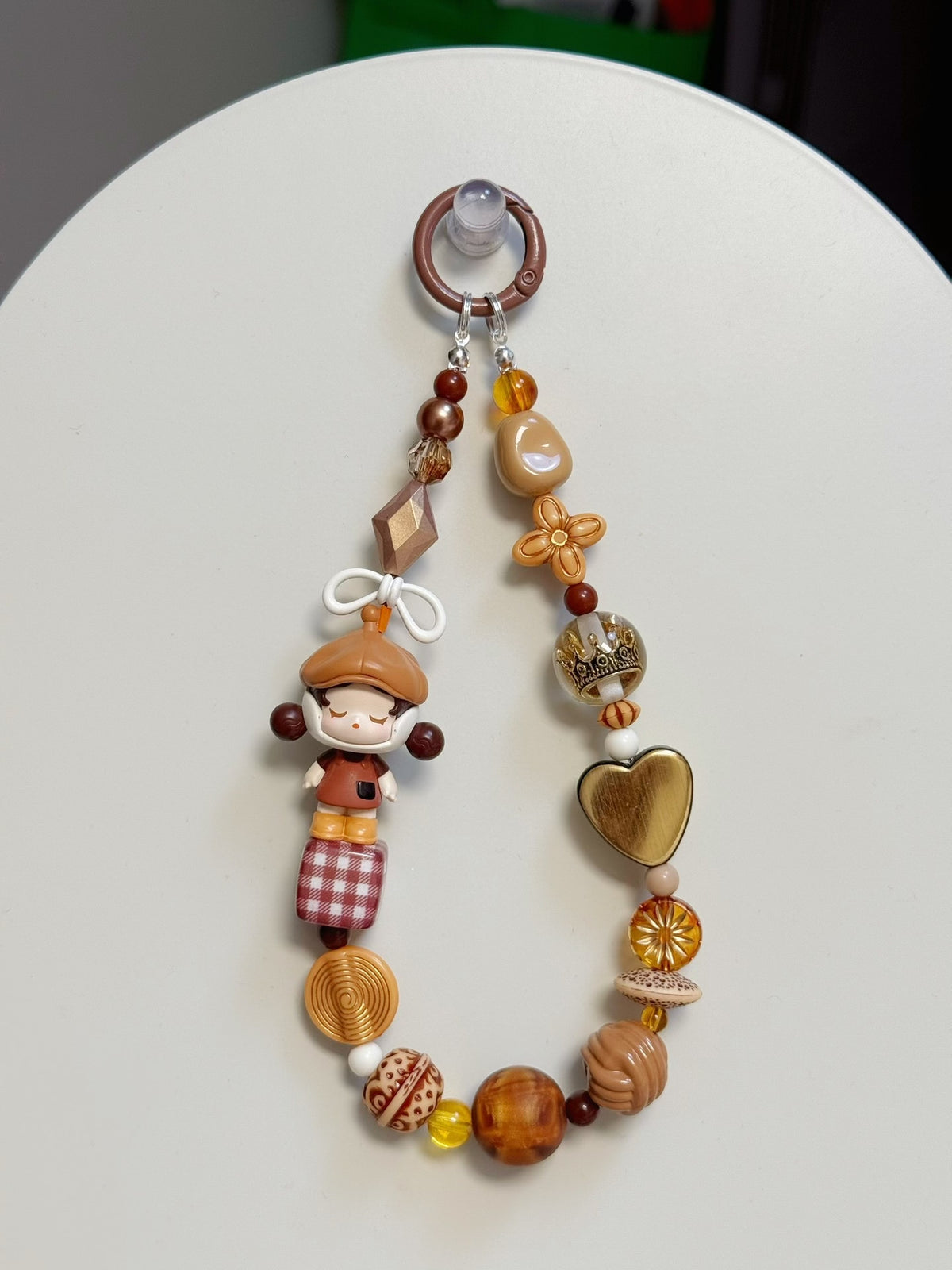 Beaded Phone Charm Bag Keychain