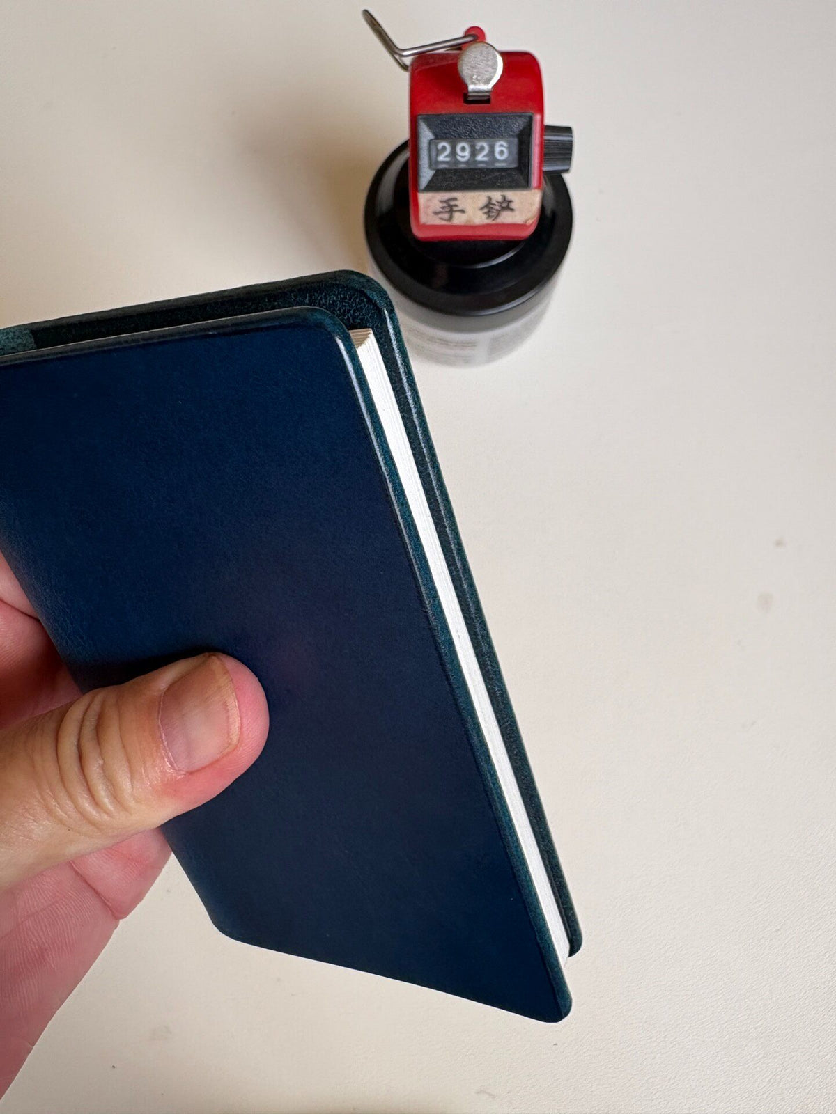 Buttero Leather Binder M5 Six Ring Blue