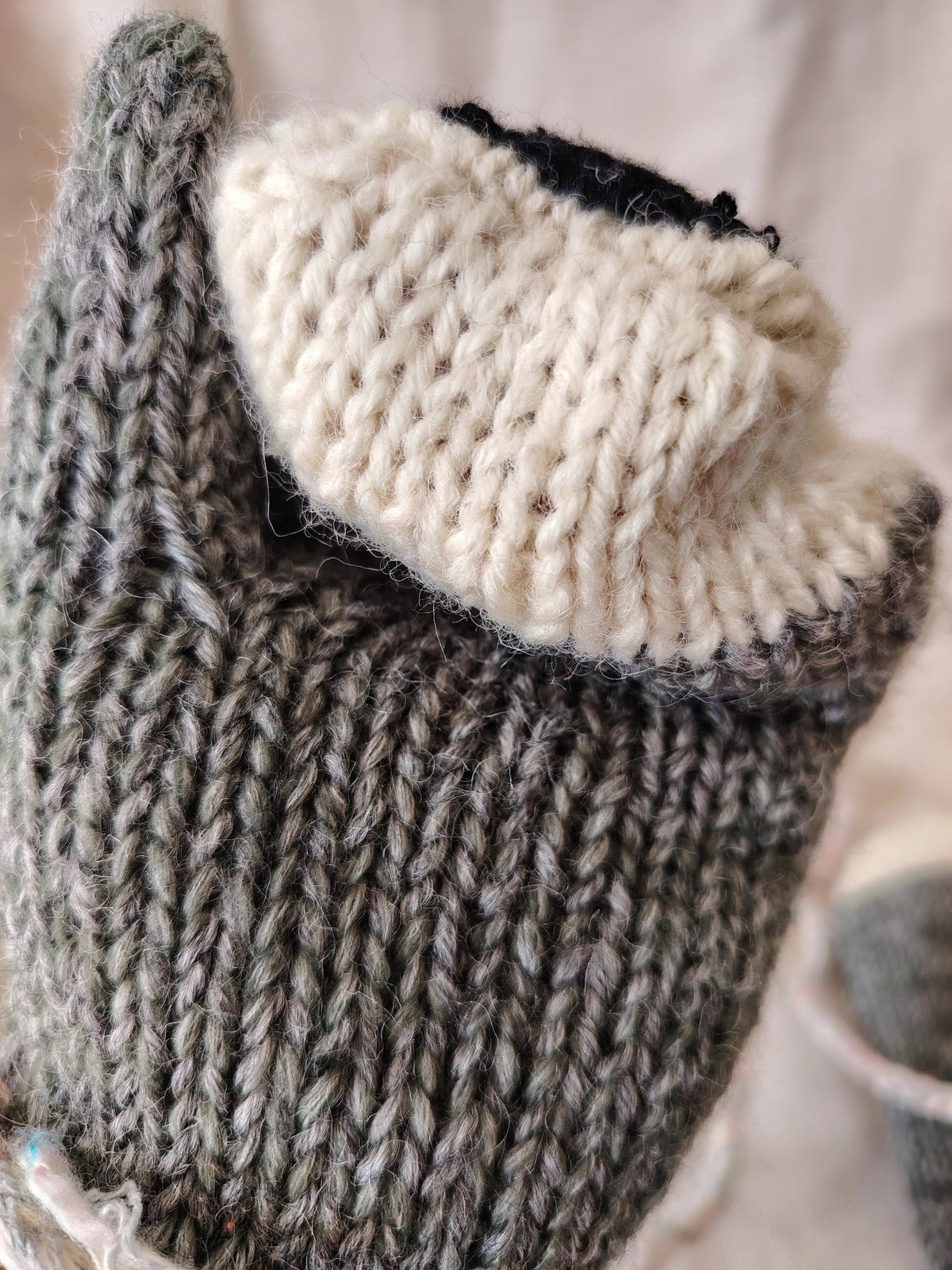 Pure Wool Fingerless Raccoon Gloves