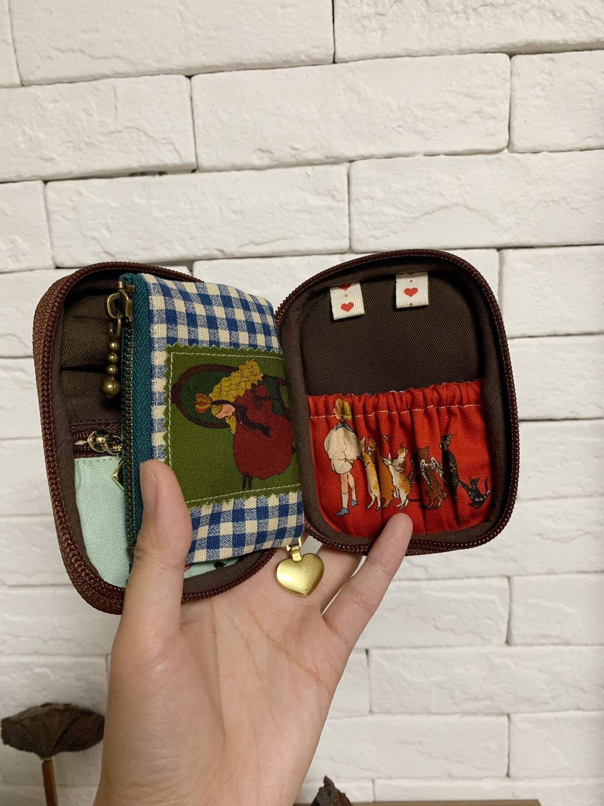 Zippered Pouch with Mermaid Print