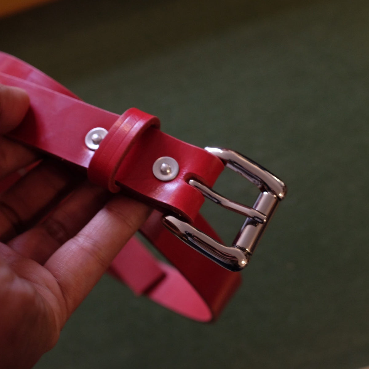 Red Leather Belt