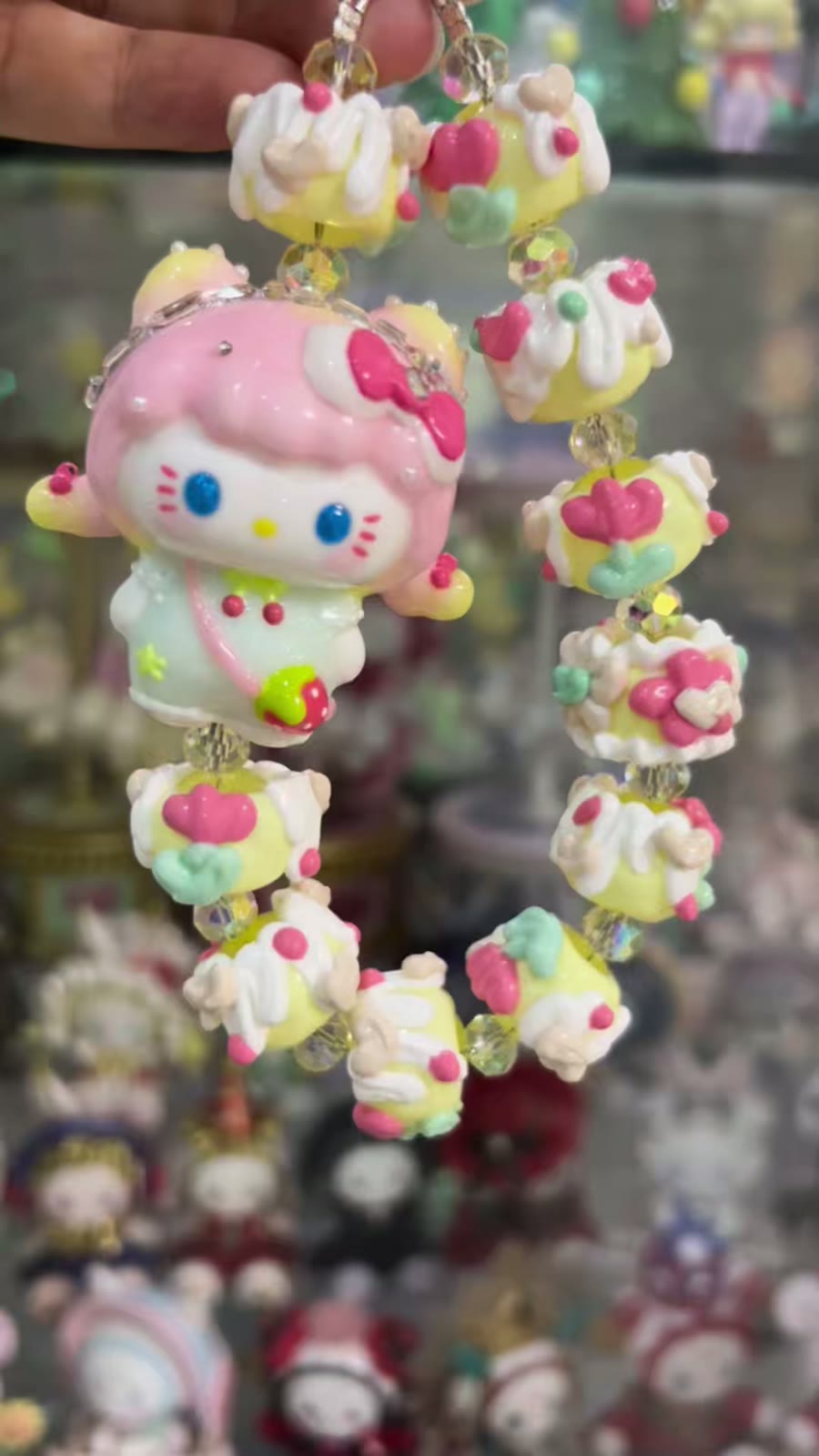 Handcrafted Hello Kitty Phone Chain Bead