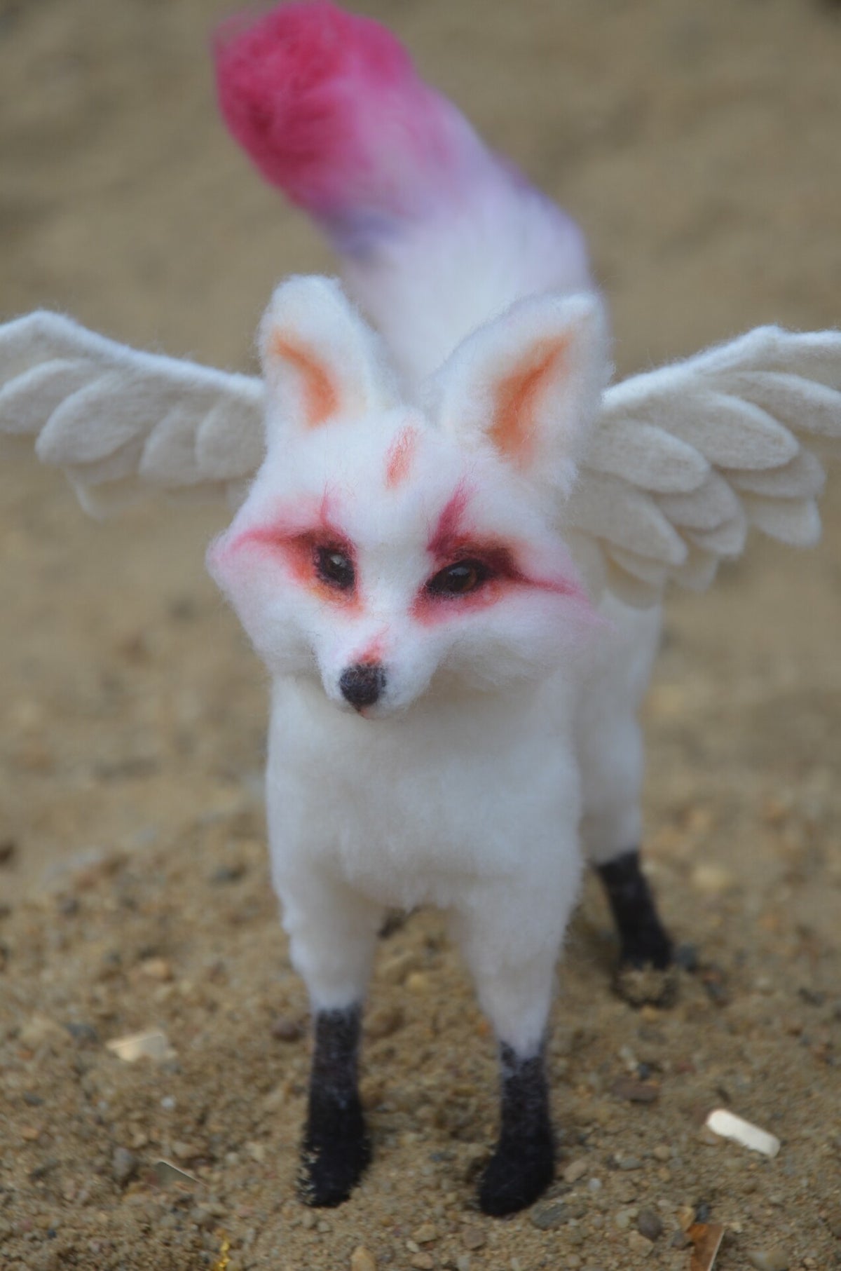 Wool Felt Yeye Mythical Fox Sculpture