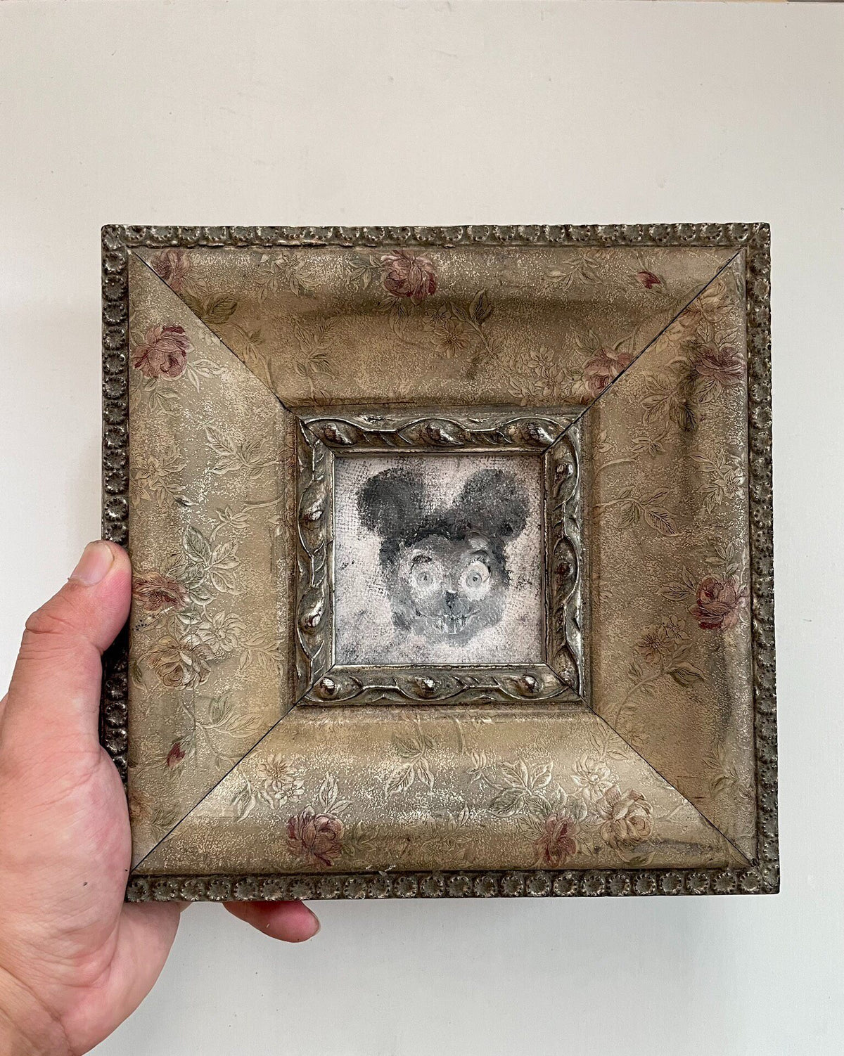 Handgeschilderd Mickey mini canvas kunstwerk