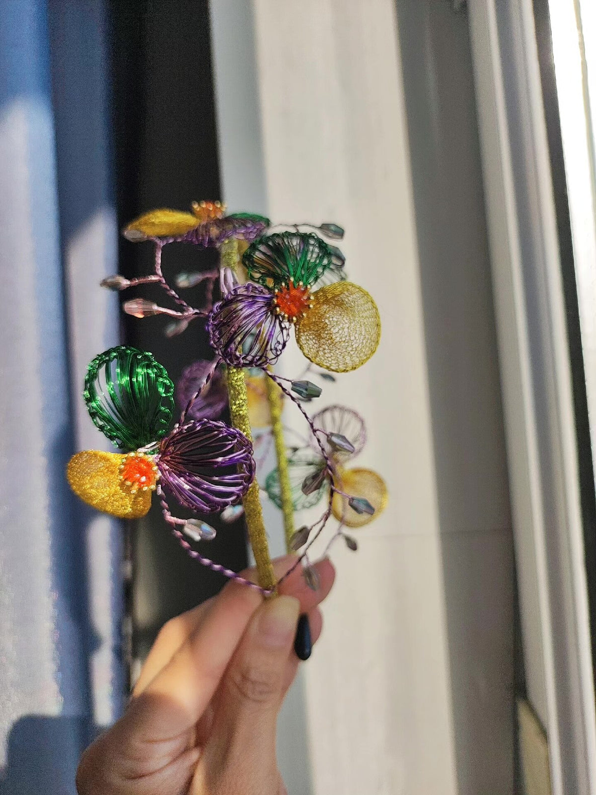 Alice Floral Headband with Wire Petals