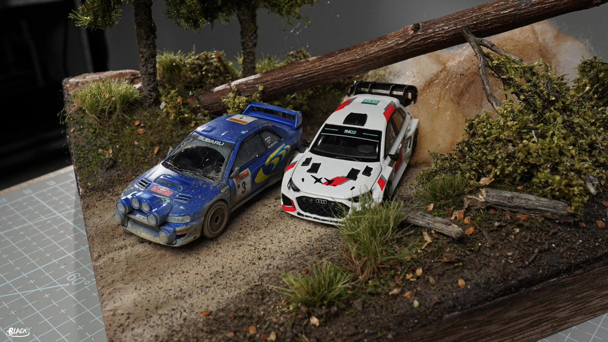 1:64 Scale Rally Car Diorama Scene
