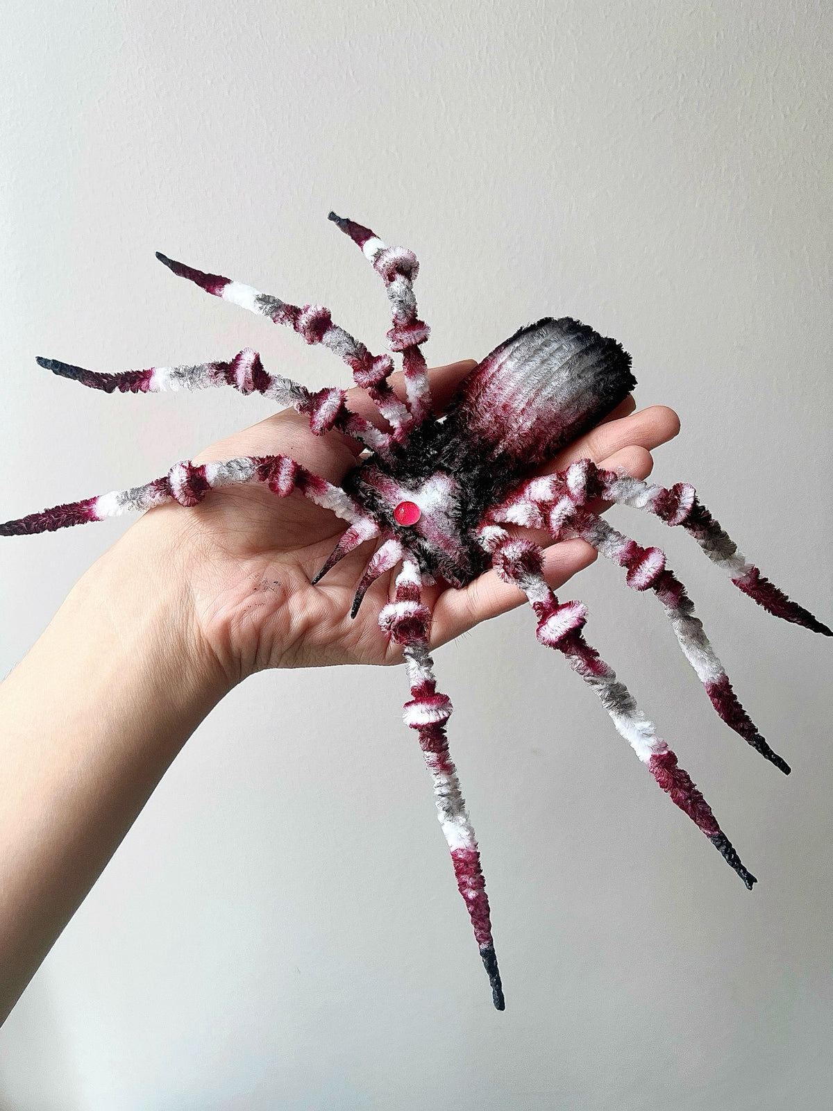Chenille Spider Plush Dark Gothic