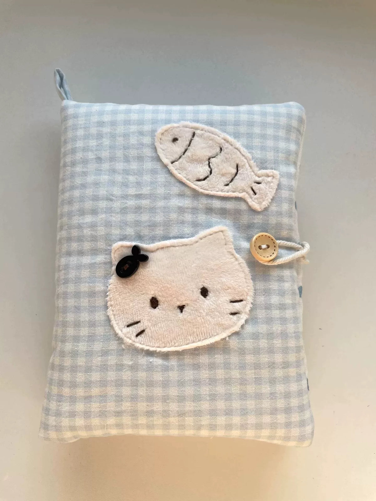 Handmade Quilted Cat Fish Notebook Cover