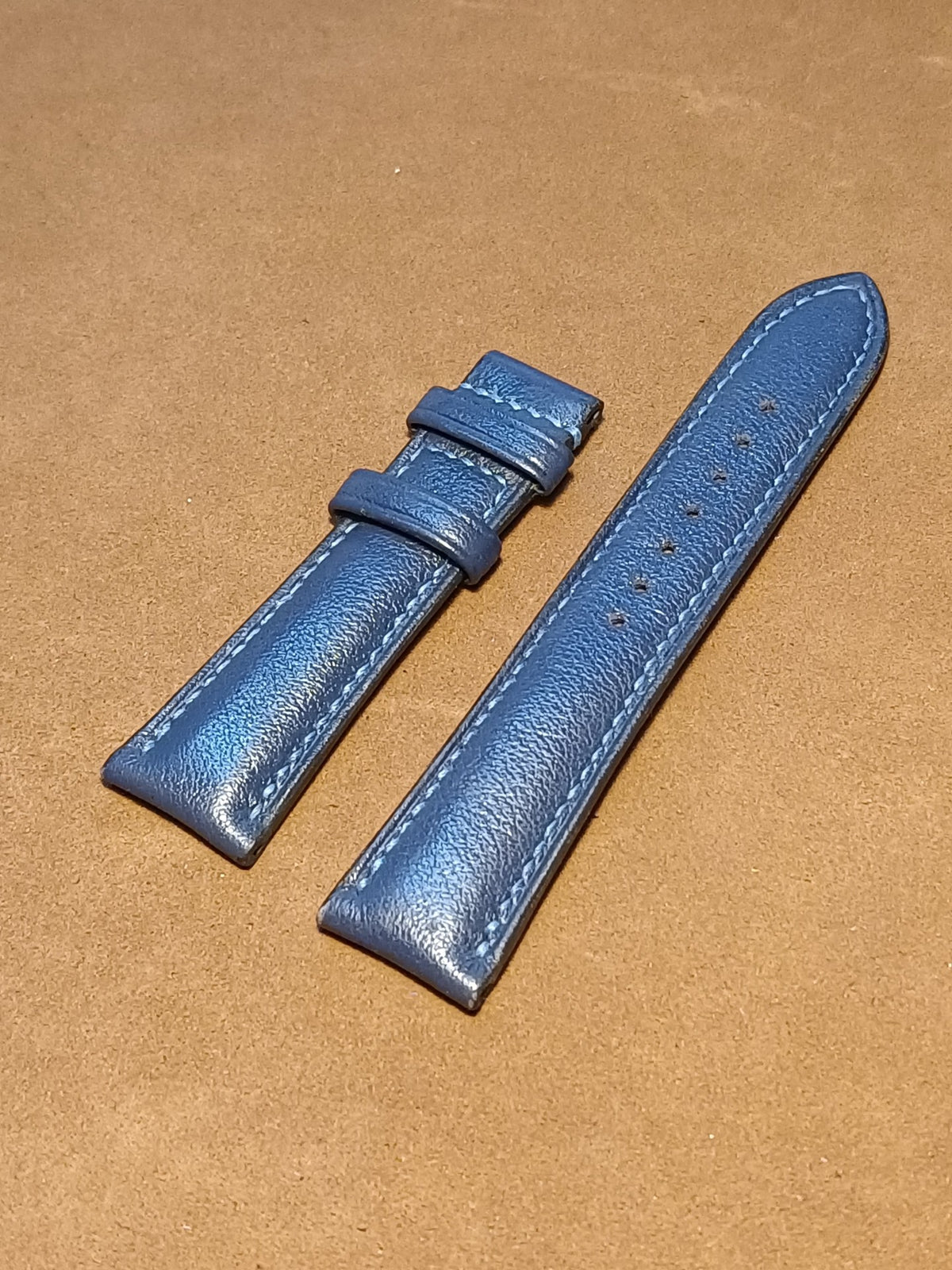 Napa Leather Watch Strap Powder Blue 20mm
