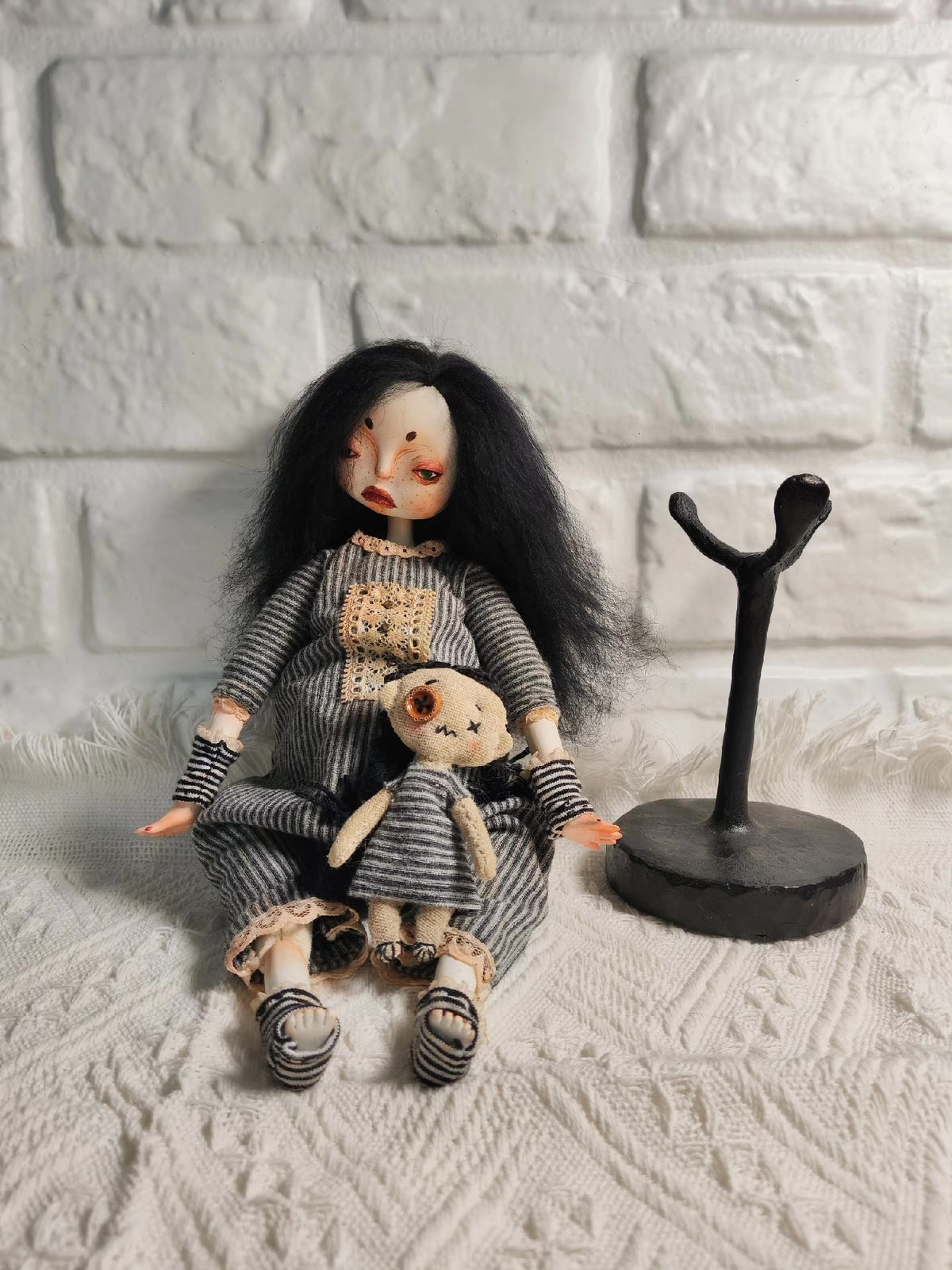 Handcrafted BJD Art Doll with Stone Clay
