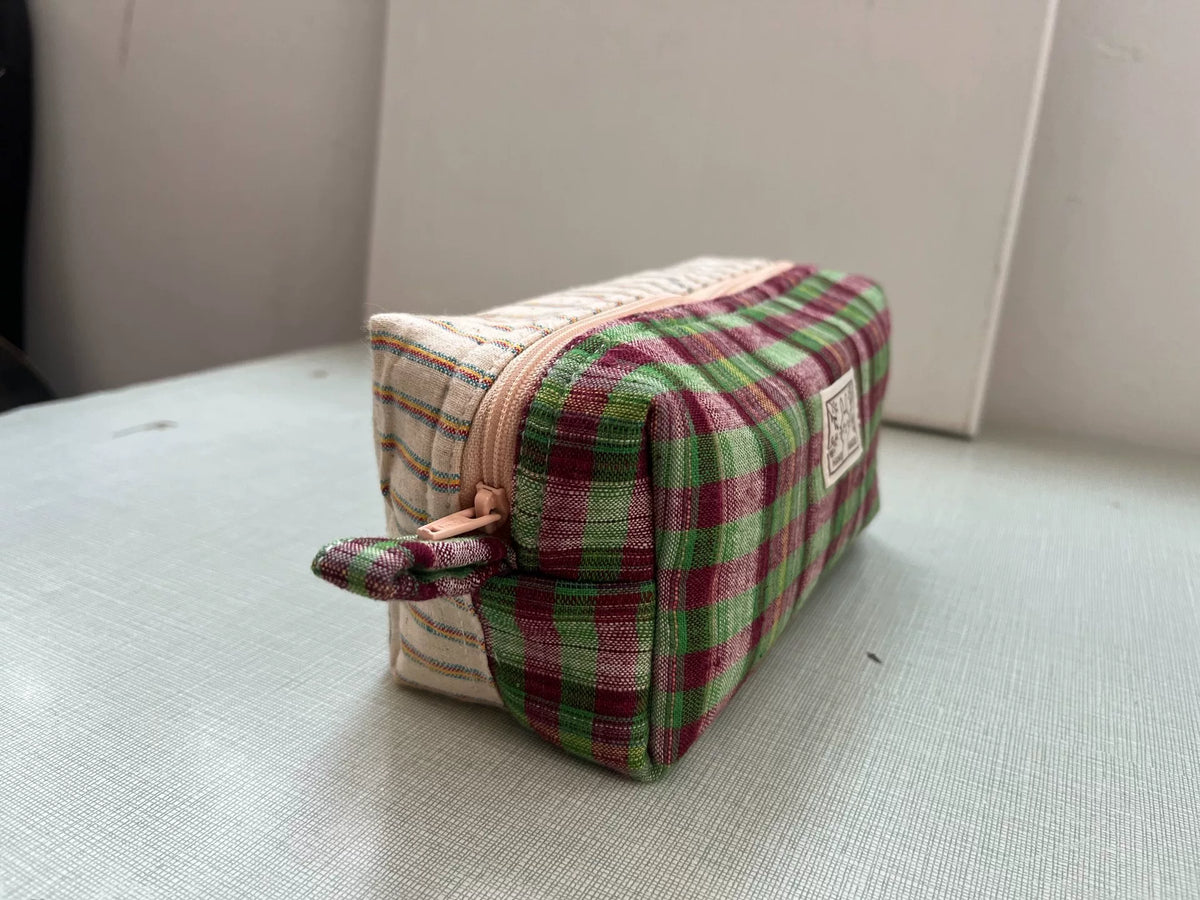 Necessaire de Algodão Xadrez 20cm