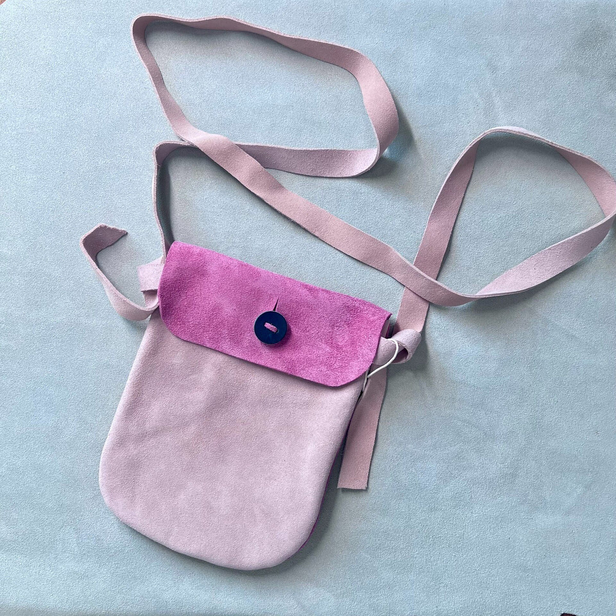 Handmade Suede Crossbody Phone Bag