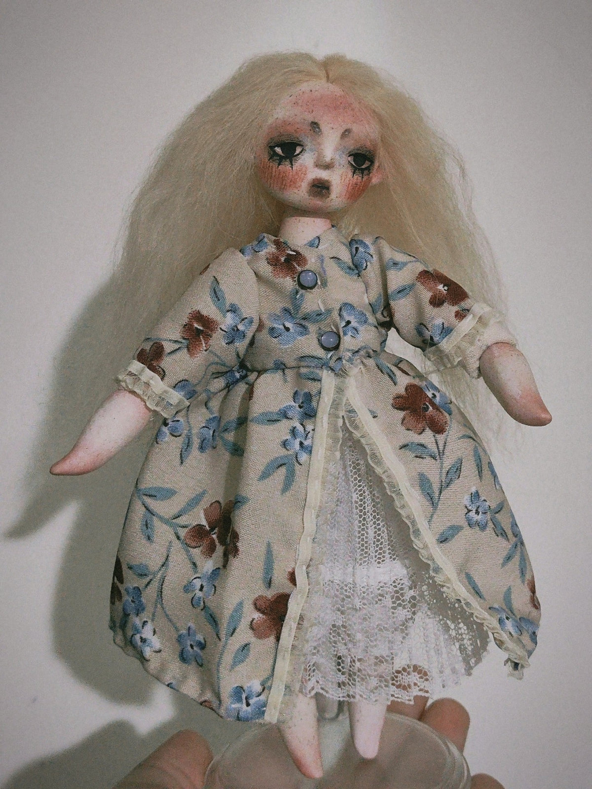 Handcrafted Articulated Doll 17.5cm Stone Clay