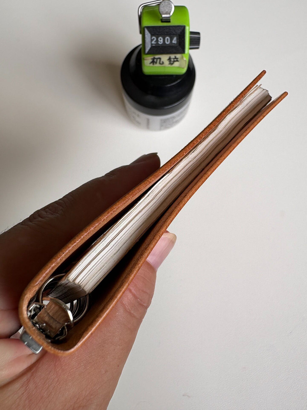 Handcrafted Leather A9 Notebook Cover with Steel Spine