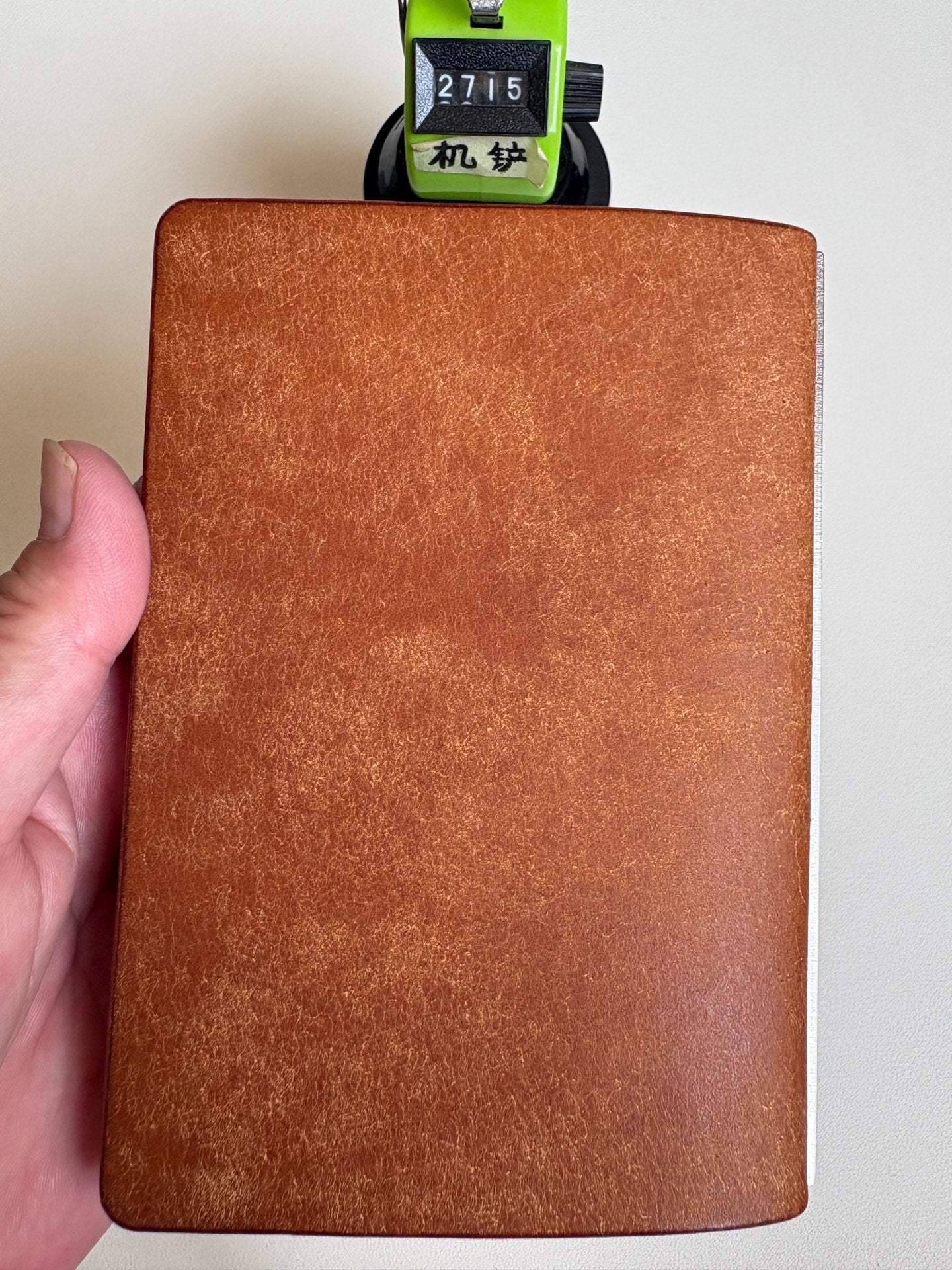 A7 Pueblo Leather Ring-Bound Notebook Cover with Silver Metal Rings