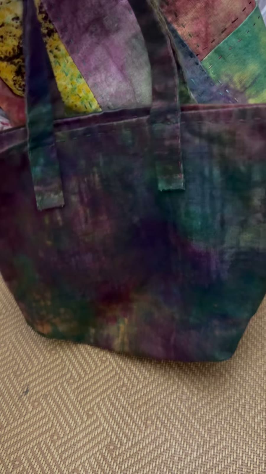Handwoven Plant-Dyed Double-Layer Tote Bag