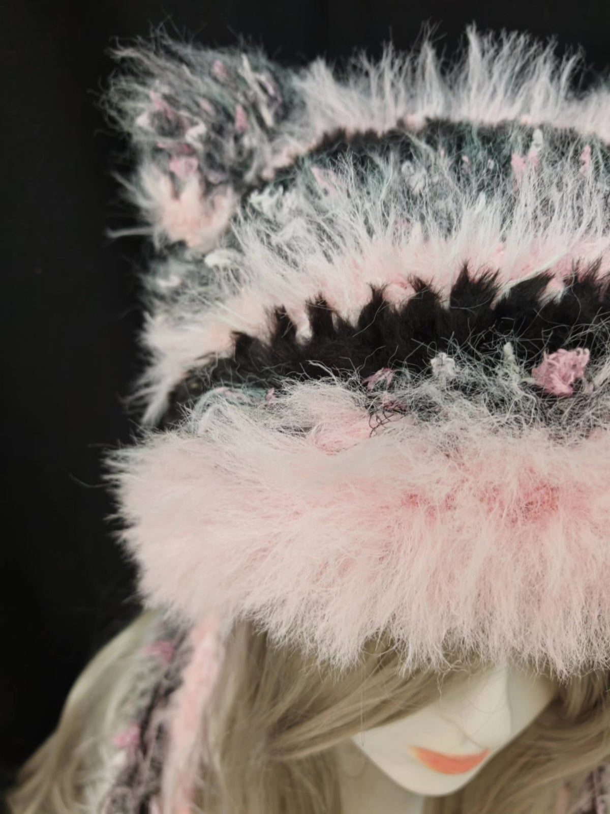 Plush Cat Ear Hat with Tassels
