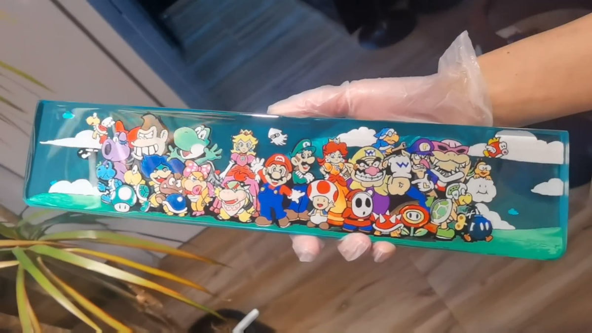 Mario Family Resin Keyboard Wrist Rest