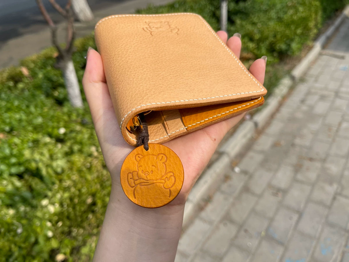 Tan Bear Motif Ring Binder Journal